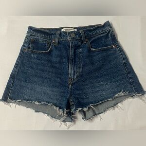 Abercrombie & Fitch Women's Denim Jean Shorts The Mom Short High Rise